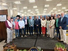 Imagen de la consejera Sara Rubira en la inauguración del nuevo centro logístico de SAT Las Primicias