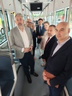 El consejero de Fomento e Infraestructuras, Jorge García Montoro, junto a los alcaldes de Alcantarilla, Beniel y Santomera, Francisca Terol, Mª Carmen...