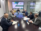 El consejero de Fomento e Infraestructuras, Jorge García Montoro, junto a los alcaldes de Alcantarilla, Beniel y Santomera, Francisca Terol, Mª Carmen...