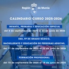 Publicado el calendario escolar para el curso 2025-2026