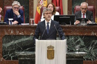 El consejero de Economía, Hacienda, Fondos Europeos y Transformación Digital, Luis Alberto Marín, expone el techo de gasto en la Asamblea Regiona...