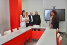La consejera de Política Social, Familias e Igualdad, Conchita Ruiz, junto al obispo de la Diócesis de Cartagena, José Manuel Lorca Planes, en el...