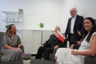 La consejera de Política Social, Familias e Igualdad, Conchita Ruiz, junto al obispo de la Diócesis de Cartagena, José Manuel Lorca Planes, en el...