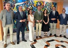 El consejero de Presidencia, Portavocía, Acción Exterior y Emergencias, Marcos Ortuño, acompañado por miembros de su equipo antes de comparecer ante...