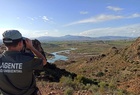 Un agente medioambiental vigila una zona arbolada de la Región, en una imagen de archivo