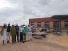 La consejera de Política Social, Familias e Igualdad, Conchita Ruiz y el alcalde de Torre Pacheco en visita a las obras del centro de envejecimie...