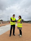 El consejero de Fomento e Infraestructuras, Jorge García Montoro, junto a la alcaldesa de Fortuna, Catalina Herrero, supervisan el fin de obra de...