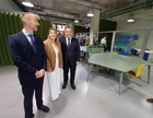 El consejero de Medio Ambiente, Universidades, Investigación y Mar Menor, Juan María Vázquez, junto con el rector de la Universidad Politécnica de...