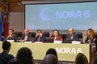 La secretaria autonómica de Energía, Sostenibilidad y Acción Climática, María Cruz Ferreira, durante la inauguración del encuentro europeo NORA 6