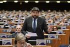 El presidente del Gobierno regional, Fernando L&oacute;pez Miras, durante su intervenci&oacute;n en el Pleno del Comit&eacute; de las Regiones.