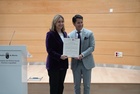 La consejera de Pol&iacute;tica Social, Familias e Igualdad, Conchita Ruiz, es nombrada `Embajadora del Consejo Violeta&acute; por el C&oacute;nsul de Ecuador en Murcia, C&eacute;sar Mantilla