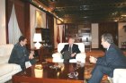 El presidente Valcárcel durante su reunión con el secretario de Estado de Medio Rural y Agua