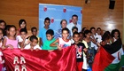 Palacios recibe a los niños saharauis que participan en el programa 'Vacaciones en Paz'