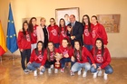 El presidente de la Comunidad recibe a la Selección Femenina de Fútbol Sala Sub-21 de la Región de Murcia, campeona de España en esta categoría