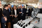 El presidente de la Comunidad, Pedro Antonio Sánchez, y la ministra de Empleo y Seguridad Social, Fátima Báñez, visitaron hoy la Feria del Mueble...