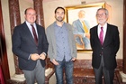 El presidente de la Comunidad, Pedro Antonio Sánchez, asistió hoy al acto de descubrimiento del retrato del expresidente de la Asamblea Regional,...