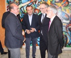 El presidente de la Comunidad, Pedro Antonio Sánchez, asiste al acto de descubrimiento del retrato del expresidente de la Asamblea Regional, Francisco...