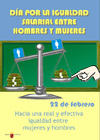 Cartel del 'Día por la igualdad salarial entre hombres y mujeres'