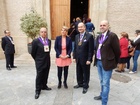 La consejera  de Cultura participa en el besapié del Cristo del Rescate en la iglesia San Juan Bautista de Murcia