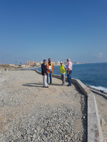 Construcción del mirador del Galúa en La Manga