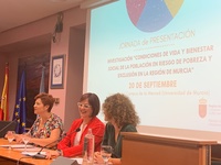 Isabel Franco inaugura las jornadas de presentación de un estudio de la Universidad de Murcia sobre pobreza en la Región