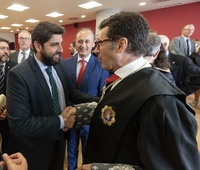 El presidente de la Comunidad, Fernando López Miras, asiste al acto de apertura del Año Judicial