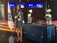La consejera Cristina Sánchez durante los actos conmemorativos del Día Mundial del Turismo