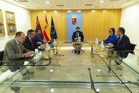 El presidente de la Comunidad, Fernando López Miras, se reúne con los representantes de los diferentes partidos políticos para abordar la situación actual del  Mar Menor