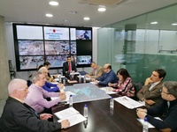 Imagen de la cuarta reunión del 'Panel de expertos para la Prevención de inundaciones en la Región de Murcia', que ha presidido el consejero de Fomento e Infraestructuras, José Ramón Díez de Revenga