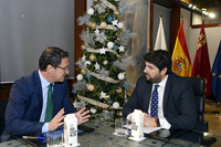 López Miras considera "prioritario" el desdoblamiento de la carretera que une Mazarrón y Puerto de Mazarrón