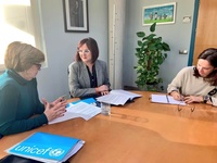 Reunión entre la vicepresidenta regional y la presidenta de Fondo de las Naciones Unidas para la Infancia (Unicef) en Murcia