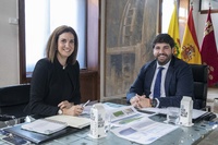 López Miras y la alcaldesa de Archena avanzan en asuntos prioritarios como las infraestructuras y el turismo de salud