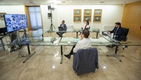 El presidente López Miras se reúne con alcaldes y portavoces para informar de la solicitud de la Región de Murcia de pasar a Fase 3 de la desescalada