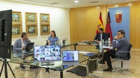 Reunión telemática con los 45 alcaldes de la Región (1)