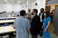 El consejero de Empleo, Investigación y Universidades visita sedes de la Evaluación del Bachillerato para el Acceso a la Universidad en Murcia y San Javier