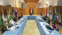 El jefe del Ejecutivo regional, Fernando López Miras, ha presidido en el Palacio de San Esteban la reunión del Comité de Seguimiento Covid-19