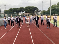 Cristina Sánchez recibe a los deportistas que han obtenido 20 medallas en los últimos campeonatos de España de atletismo