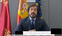 El consejero de Empleo, Investigación y Universidades, Miguel Motas, durante la valoración de los datos de la Encuesta de Población Activa 1