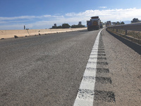 (2) omento refuerza la seguridad vial de la autovía que conecta Lorca con Águilas mediante la instalación de guías sonoras