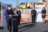 López Miras preside el acto de colocación de la primera piedra del nuevo edificio para talleres de Jesús Abandonado