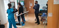 El secretario general de la Consejería, Antonio Sánchez Lorente, visita la Asociación Murciana de Esclerosis Múltiple