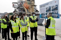 El presidente de la Comunidad visita la obra de ampliación del Muelle Príncipe Felipe de Escombreras/1
