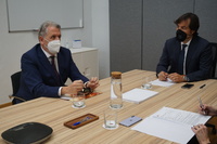 El consejero Miguel Motas se reunió con el delegado territorial de la Organización Nacional de Ciegos Españoles en la Región