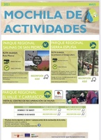 Cartel de actividades programadas en los entornos naturales para el mes de marzo
