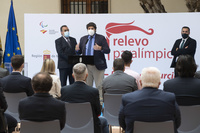 El presidente López Miras, durante la presentación del Plan Relevo Paralímpico
