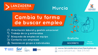 Cartel de la nueva convocatoria de la Lanzadera Conecta Empleo de Murcia