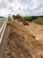 Imagen de los trabajos que se llevan a cabo para la mejora de la carretera regional que comunica Torre Pacheco con Roldán (2)