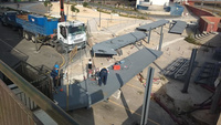 Imágenes de la instalación de la pasarela peatonal del barrio lorquino de Santa Clara (1)