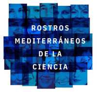 Cartel de la exposición de la Fundación Séneca "Rostros mediterráneos de la ciencia"
