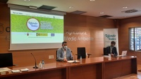 Antonio Luengo durante la jornada con motivo de la presentación del proyecto 'Tejiendo redes'